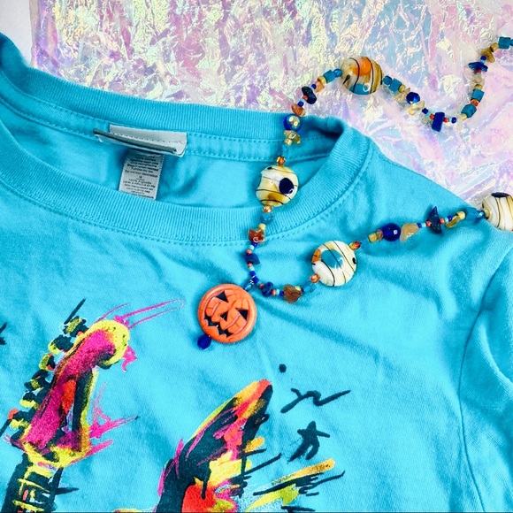 Handmade Harvest Pumpkin Halloween Necklace Crafted by McGlamorous - Picture 11 of 11